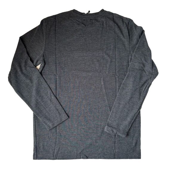 Level Ten Men's Long Sleeve Crew Neck Pullover Knit Shirt Gray Navy Small NWT - Picture 3 of 13